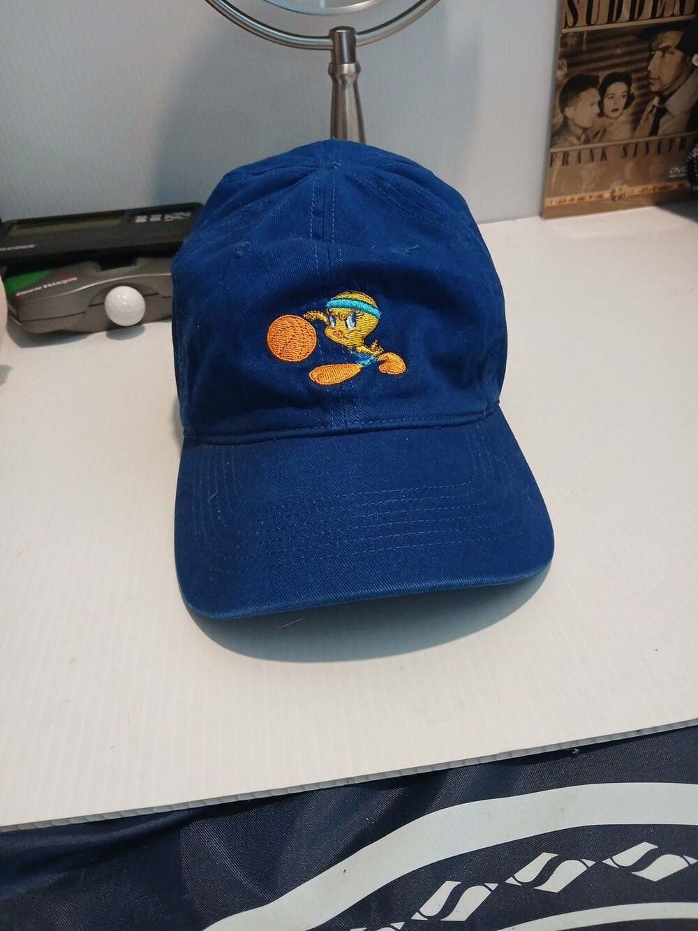 Looney Tunes Tweety Bird Baseball Hat Blue Embroidered Strapback